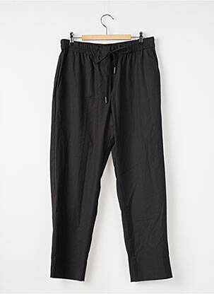 Pantalon droit taille élastique noir MANGO femme