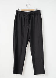 Pantalon droit taille élastique noir MANGO femme