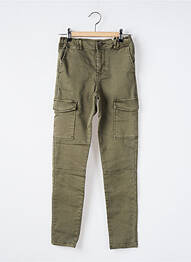 Pantalon cargo slim taille élastique vert GARCIA garcon