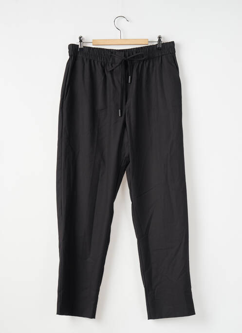 Pantalon droit taille élastique noir MANGO femme