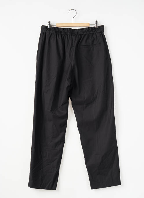 Pantalon droit taille élastique noir MANGO femme