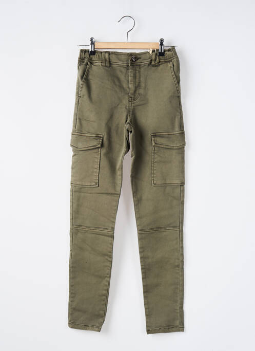 Pantalon cargo slim taille élastique vert GARCIA garcon