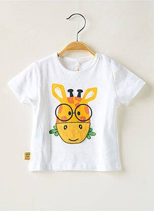 T-shirt imprimé fantaisie manches courtes blanc BOBOLI garçon