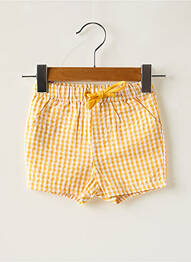 Short fermeture liens à nouer taille élastique jaune BOBOLI fille