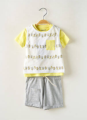 Ensemble short poches jaune MAYORAL garçon