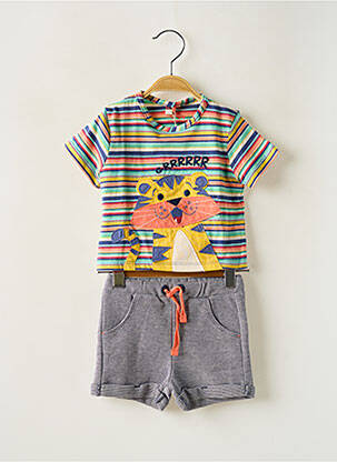 Ensemble short coupe droite bleu BOBOLI garçon