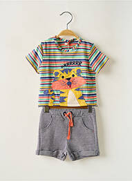 Ensemble short coupe droite bleu BOBOLI garcon