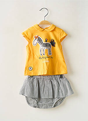 Ensemble pantalon resserrée sur le bas jaune BOBOLI fille