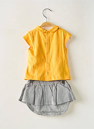 Ensemble pantalon resserrée sur le bas jaune BOBOLI fille