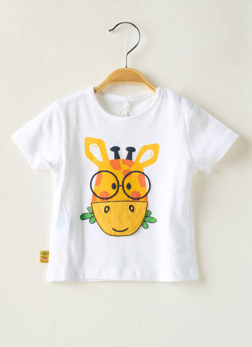 T-shirt coupe droite manches courtes blanc BOBOLI garcon