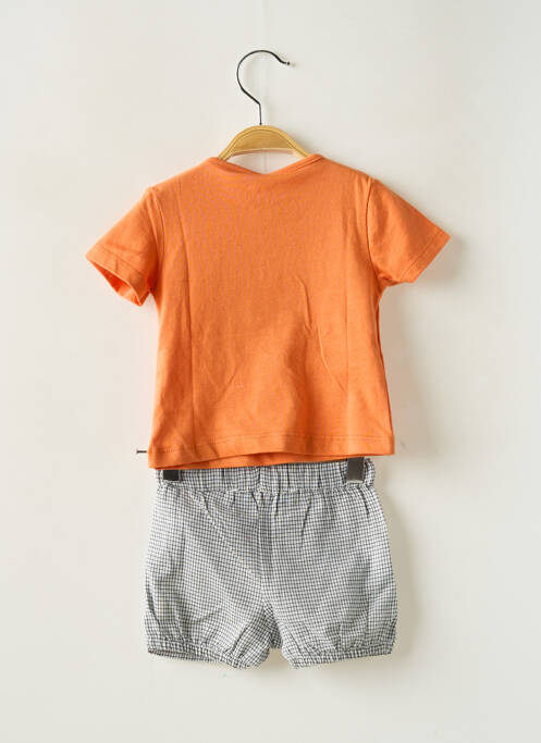 Ensemble short sérigraphie orange BOBOLI garcon