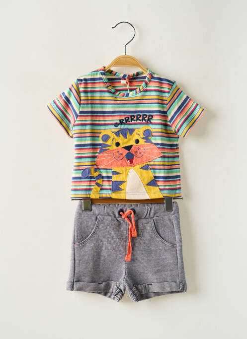 Ensemble short sérigraphie bleu BOBOLI garcon