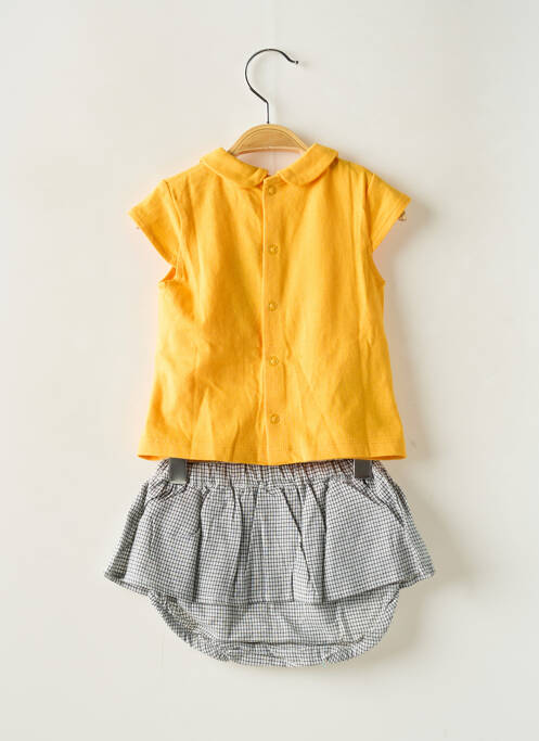 Ensemble pantalon col claudine jaune BOBOLI fille