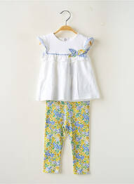 Ensemble pantalon type de haut t-shirt blanc MAYORAL fille