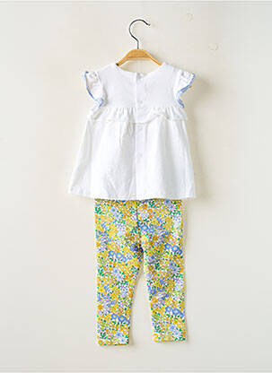 Ensemble pantalon type de haut t-shirt blanc MAYORAL fille