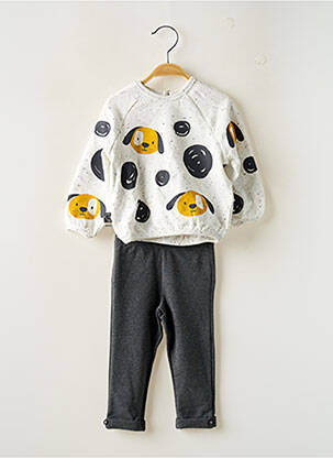 Ensemble pantalon coupe droite gris BOBOLI garçon