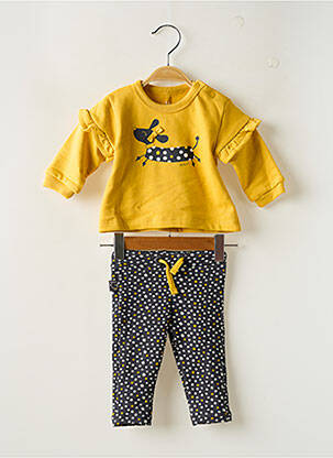Ensemble pantalon manches longues jaune BOBOLI fille