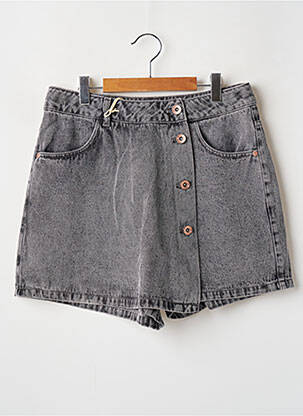 Jupe short délavé gris GARCIA fille