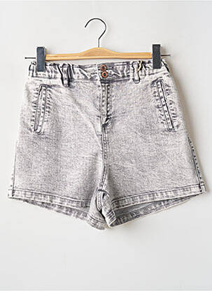 Short stretch taille ajustable gris GARCIA fille