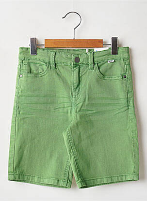 Bermuda tissage denim taille ajustable vert MAYORAL garcon