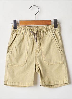 Short tissage popeline taille élastique vert MAYORAL garçon