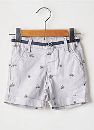 Short tissage popeline taille ajustable bleu BOBOLI garcon