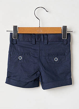 Short tissage popeline taille à pinces bleu BOBOLI garçon