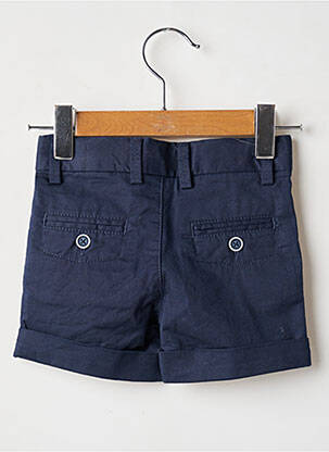 Short tissage popeline taille à pinces bleu BOBOLI garçon