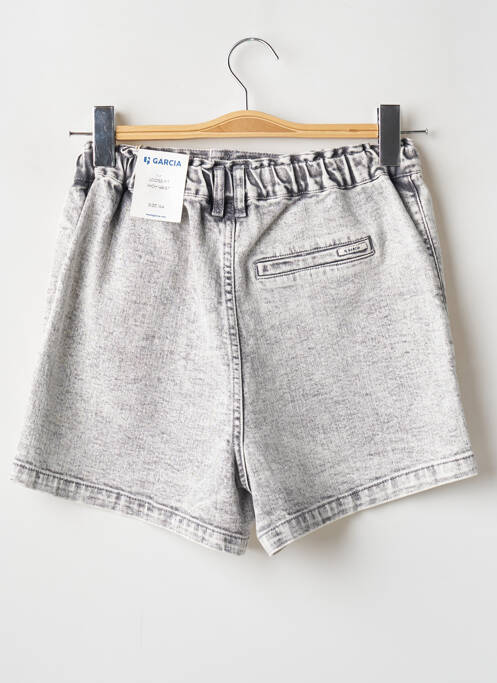 Short tissage denim taille ajustable gris GARCIA fille