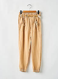 Pantalon droit resserrée sur le bas taille élastique beige MAYORAL fille