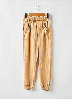 Pantalon droit resserrée sur le bas taille élastique beige MAYORAL fille
