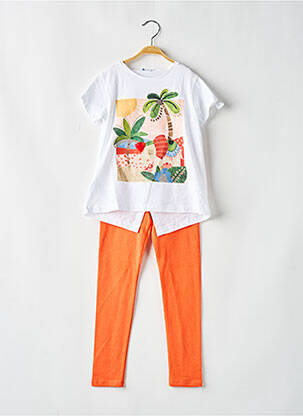 Ensemble pantalon orange MAYORAL pour fille