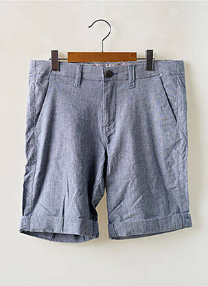 Bermuda fermeture zippée sous rabat boutonné taille ajustable bleu JACK & JONES garcon