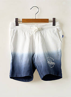 Bermuda fermeture liens à nouer taille élastique bleu JACK & JONES garçon