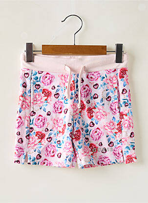 Short stretch taille élastique rose GUESS fille