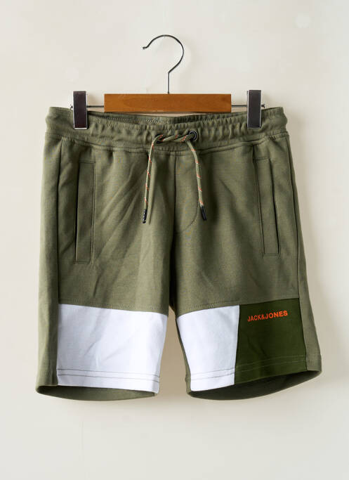 Short stretch taille élastique vert JACK & JONES garcon