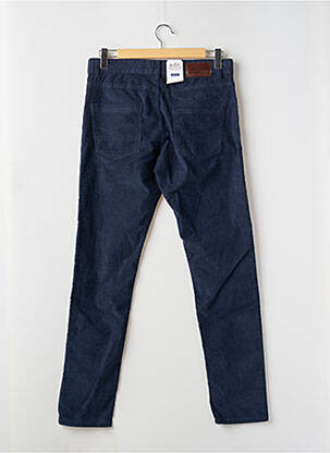 Pantalon slim tissage velours taille normale bleu EDC homme