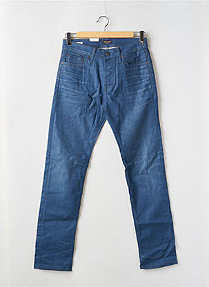 Jeans coupe slim fermeture boutonnée sur le devant taille normale bleu JACK & JONES homme