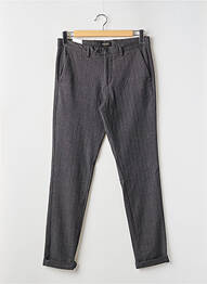 Pantalon chino tissage chiné taille haute gris JACK & JONES homme