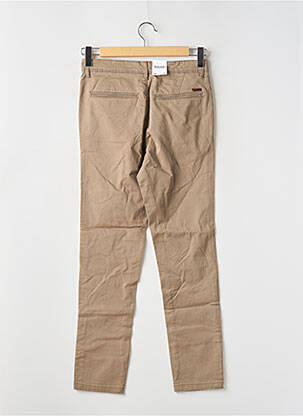 Pantalon chino tissage popeline taille basse marron JACK & JONES homme