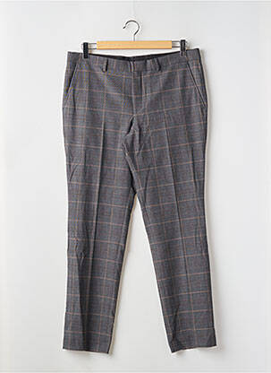 Pantalon chino imprimé imprimé prince de galle taille normale gris SELECTED homme