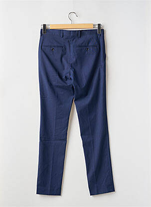 Pantalon chino fermeture zippée sous rabat avec crochet taille normale bleu SELECTED homme