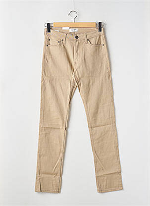 Pantalon slim stretch taille haute marron JACK & JONES homme