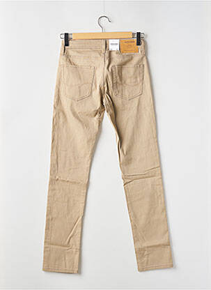 Pantalon slim stretch taille haute marron JACK & JONES homme