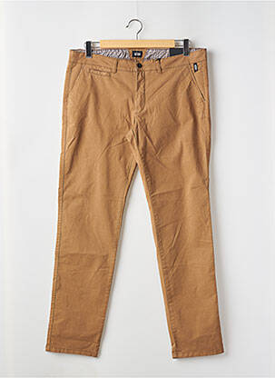 Pantalon chino marron DELAHAYE pour homme