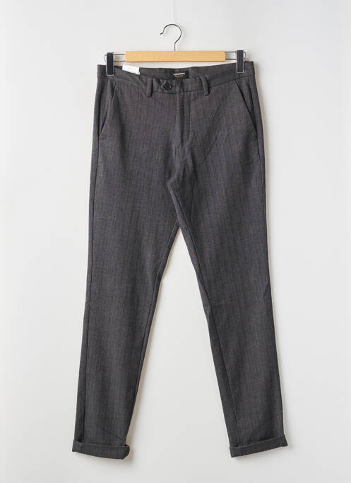 Pantalon chino tissage chiné taille haute gris JACK & JONES homme