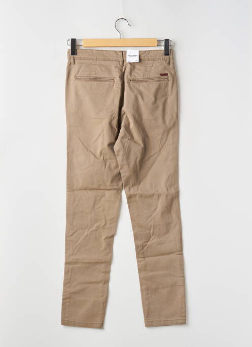 Pantalon chino tissage popeline taille basse marron JACK & JONES homme