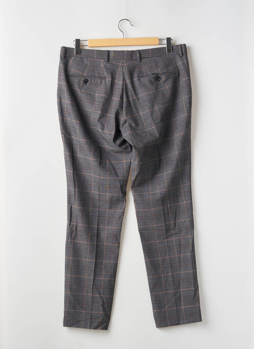 Pantalon chino imprimé imprimé prince de galle taille normale gris SELECTED homme
