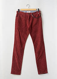 Pantalon slim fermeture zippée sous rabat boutonné rouge TOM TAILOR homme
