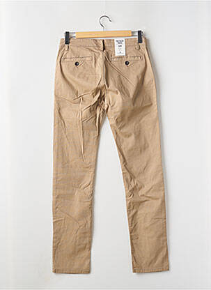 Pantalon chino stretch taille normale beige TOM TAILOR homme
